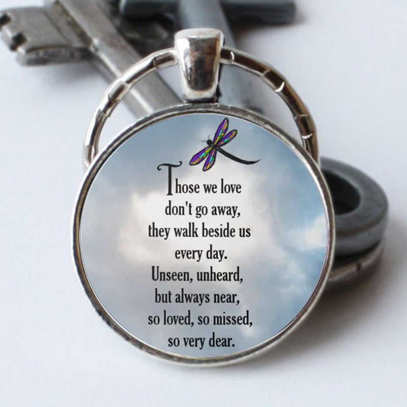 Dragonfly Time Gemstone Keychain for Loved Ones
