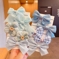 10pcs Girls Elastic Hairbands Bowknot Flower Hair Accessories