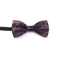 Boys Music Note Smiling Face Camouflage Block Mustache Bow Ties