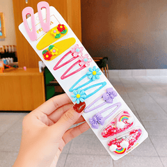 12pcs Baby Girls Cartoon Animal Flower Hair Clip Hair Pin Hair Accessories