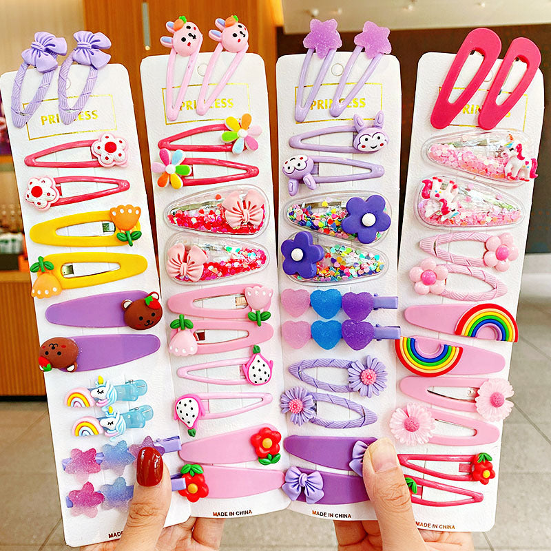 12pcs Baby Girls Cartoon Animal Flower Hair Clip Hair Pin Hair Accessories