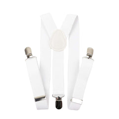 Boys Solid Adjustable Elastic Suspenders Braces
