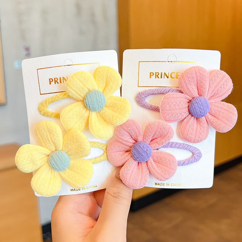 2pcs Baby Girls Flower Hair Clips Hair Pins Accessories