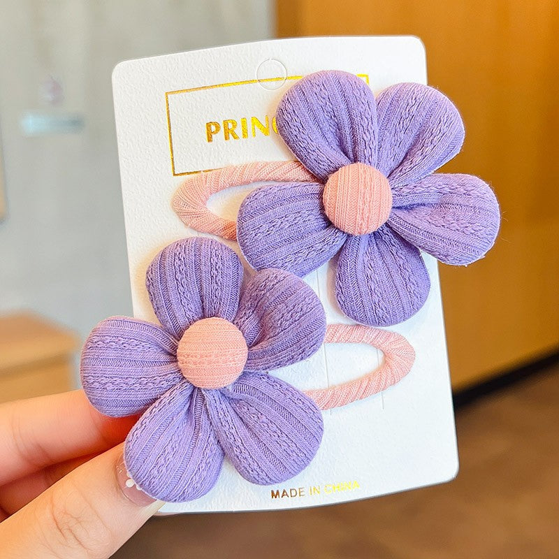 2pcs Baby Girls Flower Hair Clips Hair Pins Accessories