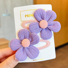 2pcs Baby Girls Flower Hair Clips Hair Pins Accessories