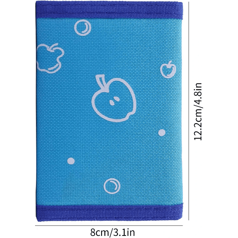 Kids Cartoon Dinosaur Shark Print Canvas Wallet RFID Zipper Wallet