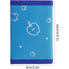Kids Cartoon Dinosaur Shark Print Canvas Wallet RFID Zipper Wallet