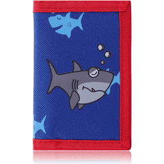 Kids Cartoon Dinosaur Shark Print Canvas Wallet RFID Zipper Wallet