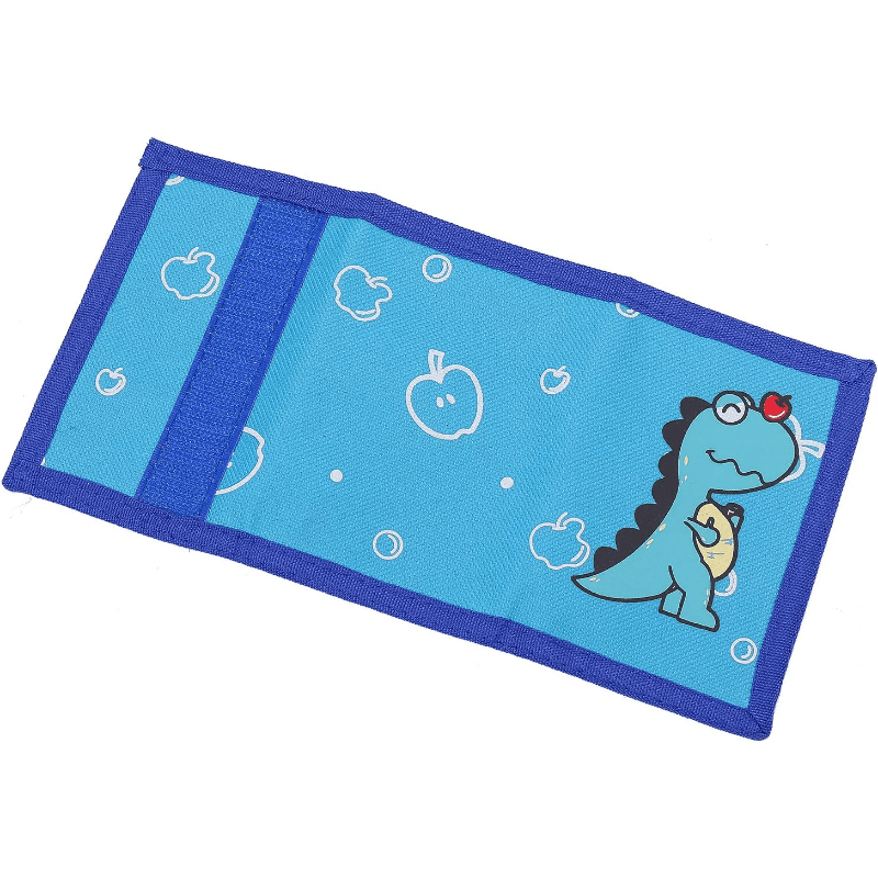 Kids Cartoon Dinosaur Shark Print Canvas Wallet RFID Zipper Wallet