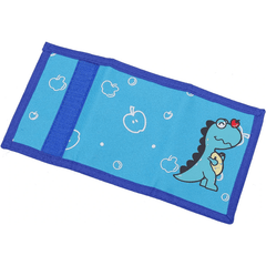 Kids Cartoon Dinosaur Shark Print Canvas Wallet RFID Zipper Wallet