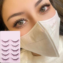 Natural Slender False Eyelashes Reusable Wispy Extension Makeup Tool