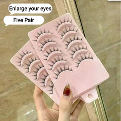 Natural Slender False Eyelashes Reusable Wispy Extension Makeup Tool