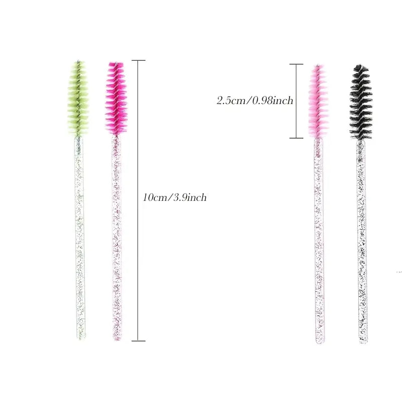 20 Pcs Crystal Eyelash Mascara Brushes Wands Applicator Makeup Kits