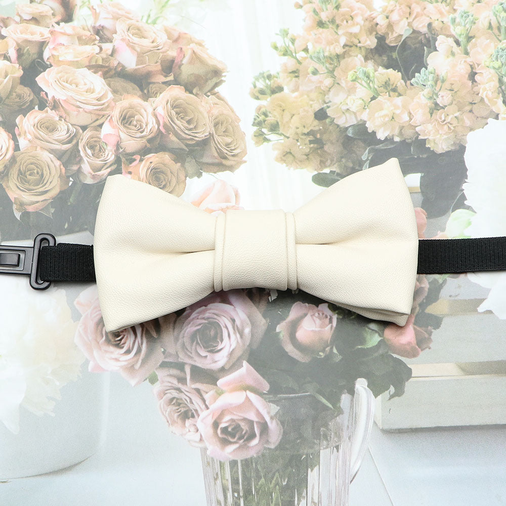 Boys Adjustable PU Leather Bowtie for Party Performance