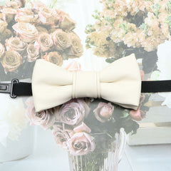 Boys Adjustable PU Leather Bowtie for Party Performance