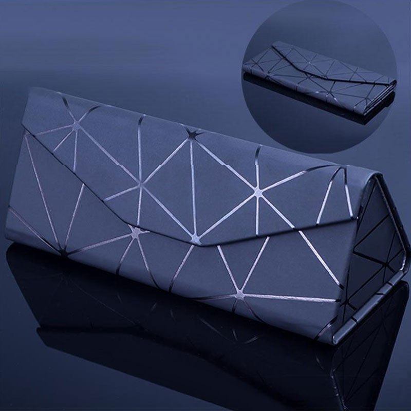 Portable Triangle Sunglasses Box PU Waterproof Eyewear Case