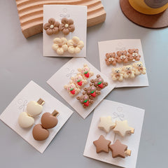 2pcs Girl's Sweet Bangs Hair Clips Hair Accessories