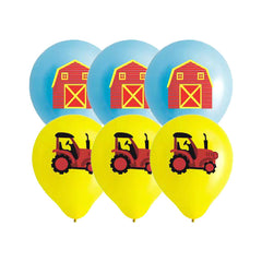 24pcs Farm Theme Balloon Set Birthday Party Decoration Animal Latex Balloons