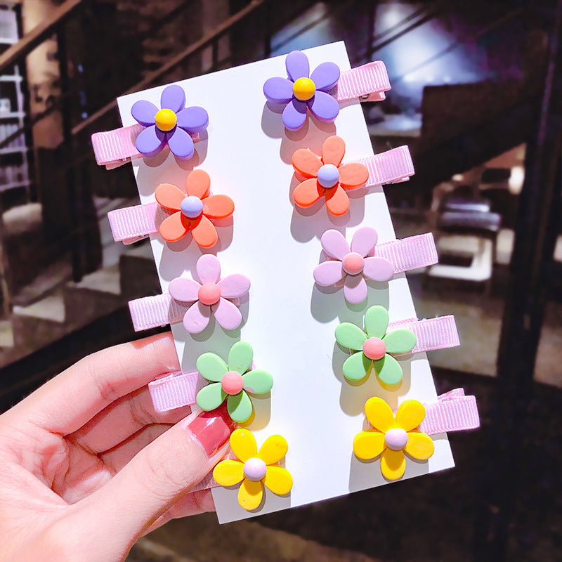 10pcs Cartoon Hair Clips for Girls & Kids
