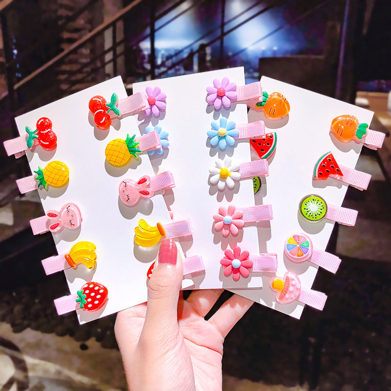 10pcs Cartoon Hair Clips for Girls & Kids