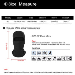 Summer Balaclava Face Mask UV Protection for Cycling Running Hiking