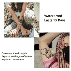 Anime Temporary Tattoos Grey Cat Tattoo Waterproof Sticker