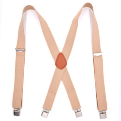 Men's Heavy Duty Suspenders 4 Clips Elastic Trouser Braces
