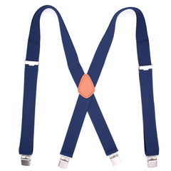 Men's Heavy Duty Suspenders 4 Clips Elastic Trouser Braces