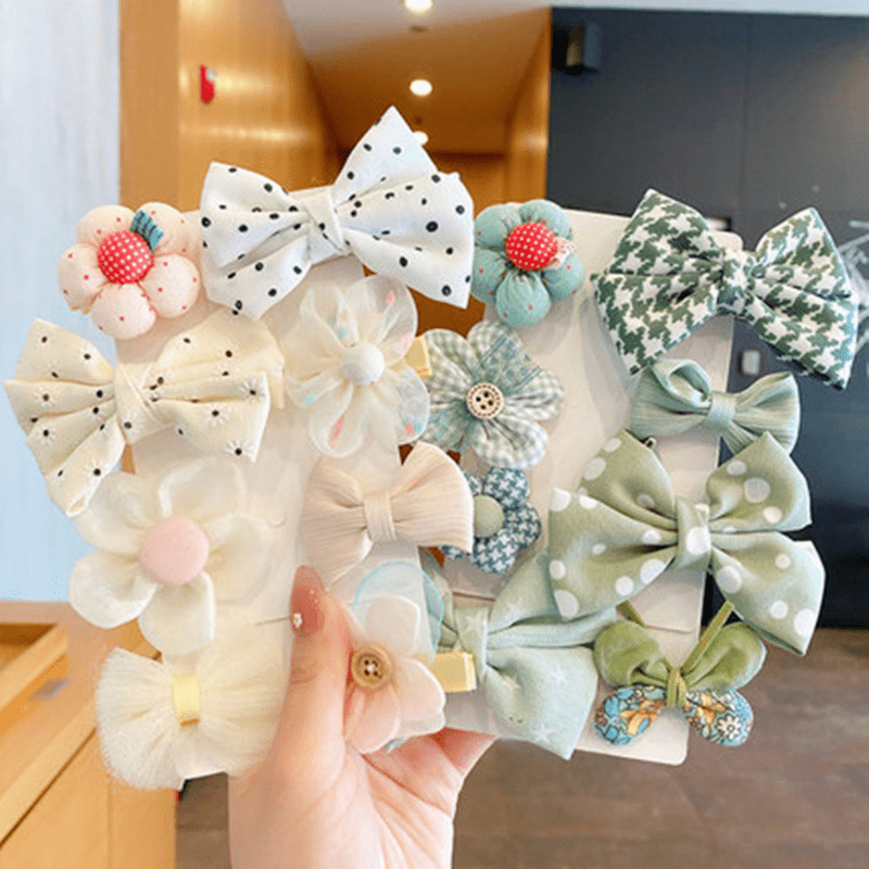 8pcs Girls Bow Knot Flower Hair Clip Hair Pin Hair Accessories