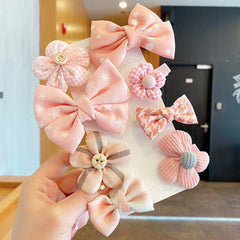 8pcs Girls Bow Knot Flower Hair Clip Hair Pin Hair Accessories