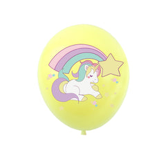 8pcs Unicorn Party Balloons Kids Cartoon Pony Latex Balloons