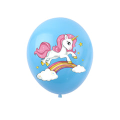 8pcs Unicorn Party Balloons Kids Cartoon Pony Latex Balloons