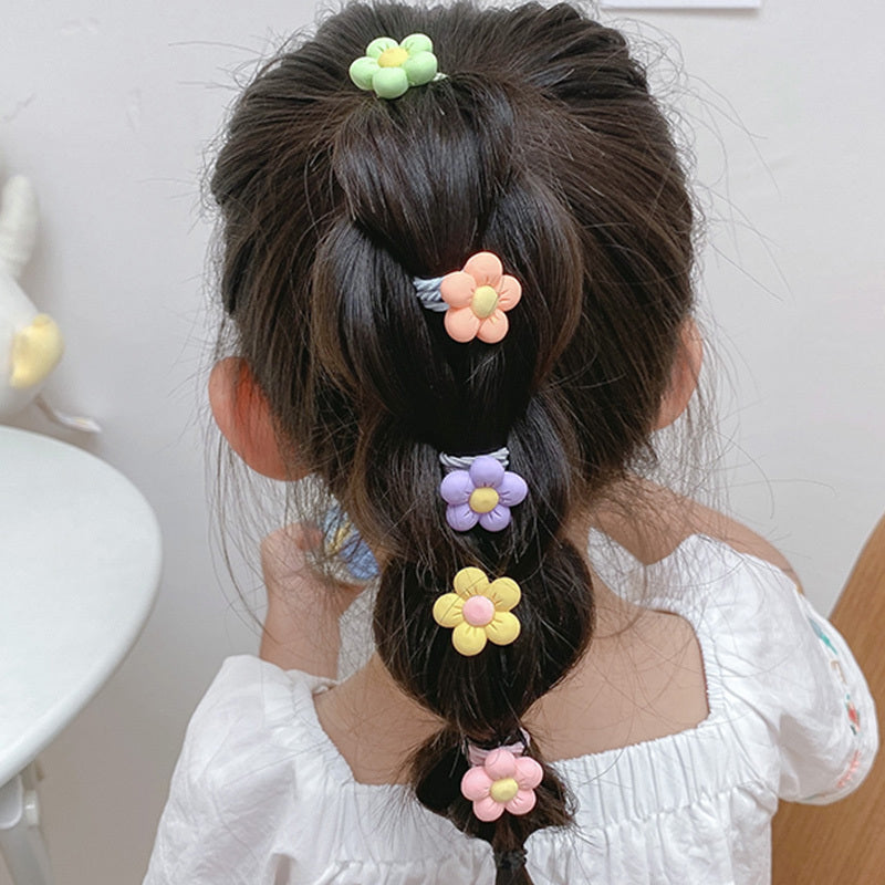 10pcs Cute Hair Ties for Girls Star Heart Animal Bow Knot Hair Accessory
