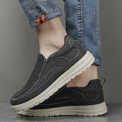 Men's Canvas Loafer Shoes Lightweight Slip On Casual Shoes