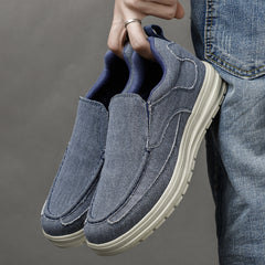 Men's Canvas Loafer Shoes Lightweight Slip On Casual Shoes