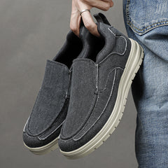 Men's Canvas Loafer Shoes Lightweight Slip On Casual Shoes