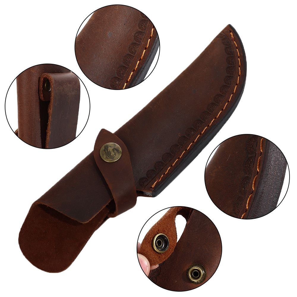 Leather Sheath with Waist Belt Buckle for Knife