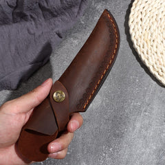 Leather Sheath with Waist Belt Buckle for Knife