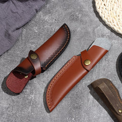 Leather Sheath with Waist Belt Buckle for Knife