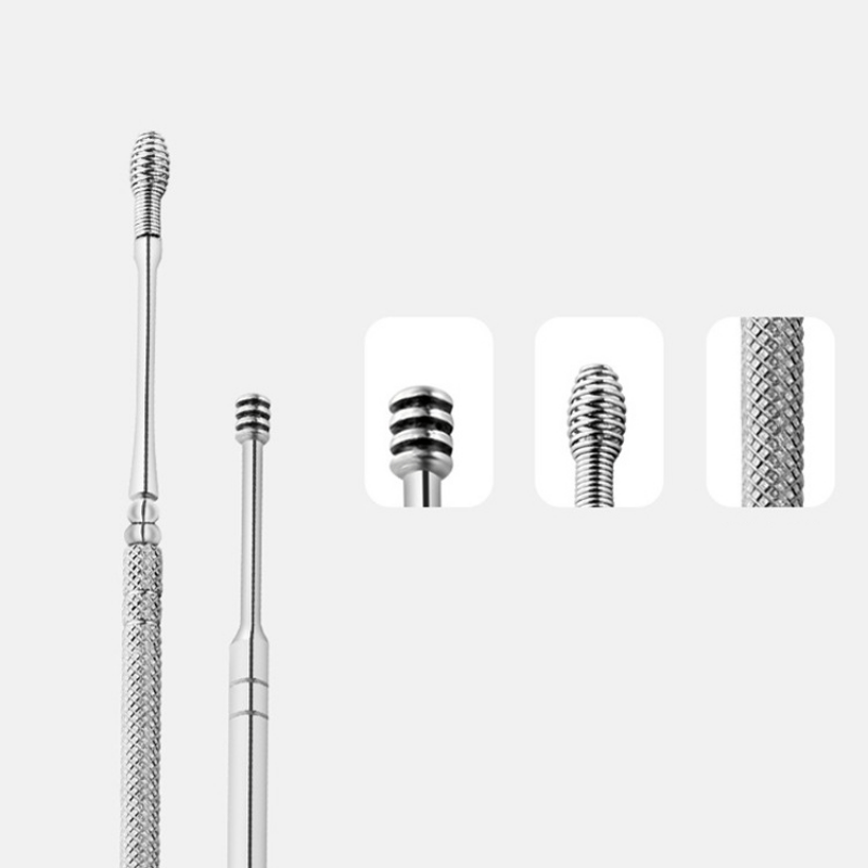 6pcs Stainless Steel Earwax Removal Tool Set with Case