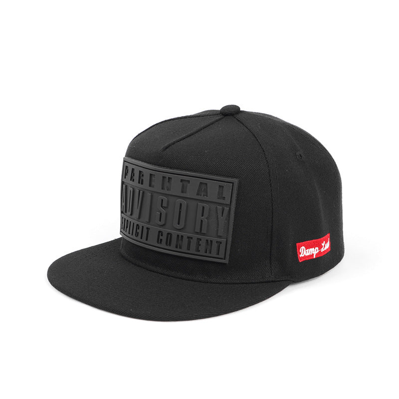 Letters Flat Brim Baseball Cap Men's Street Hip Hop Sun Hat