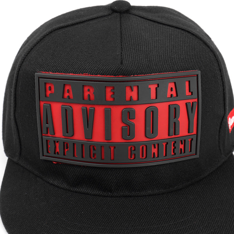 Letters Flat Brim Baseball Cap Men's Street Hip Hop Sun Hat