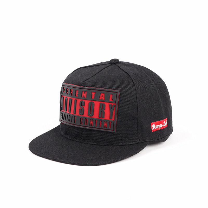Letters Flat Brim Baseball Cap Men's Street Hip Hop Sun Hat