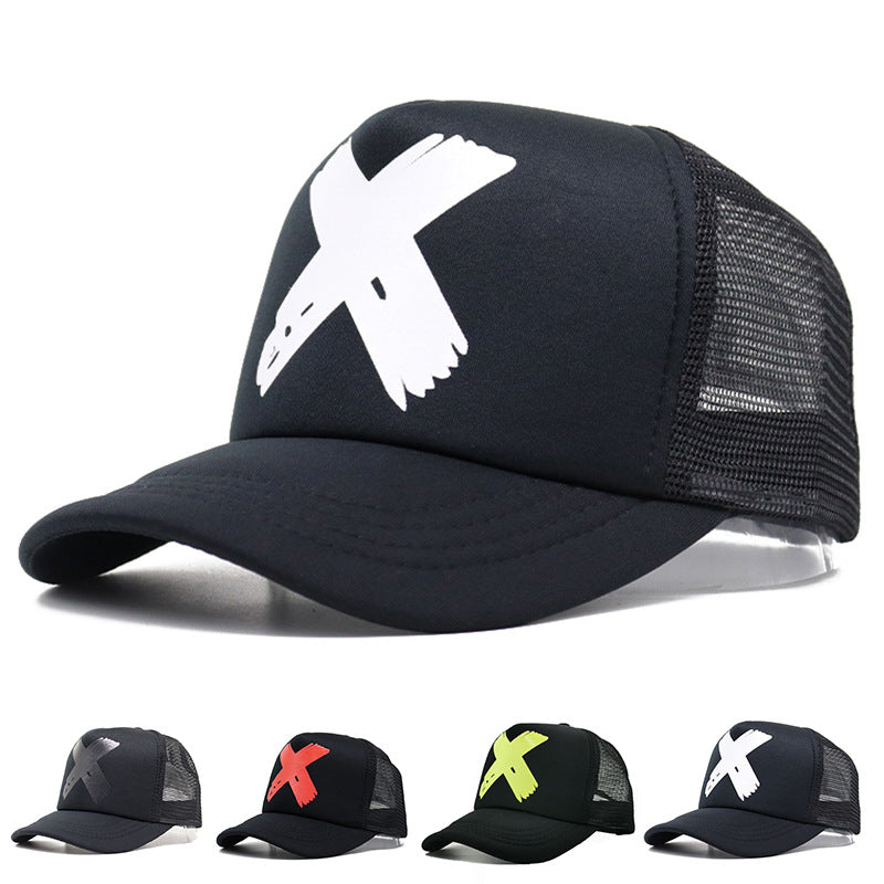Baseball Cap Women Cap Hip Hop Snapback Hats For Men X Print Mesh Caps