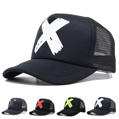Baseball Cap Women Cap Hip Hop Snapback Hats For Men X Print Mesh Caps