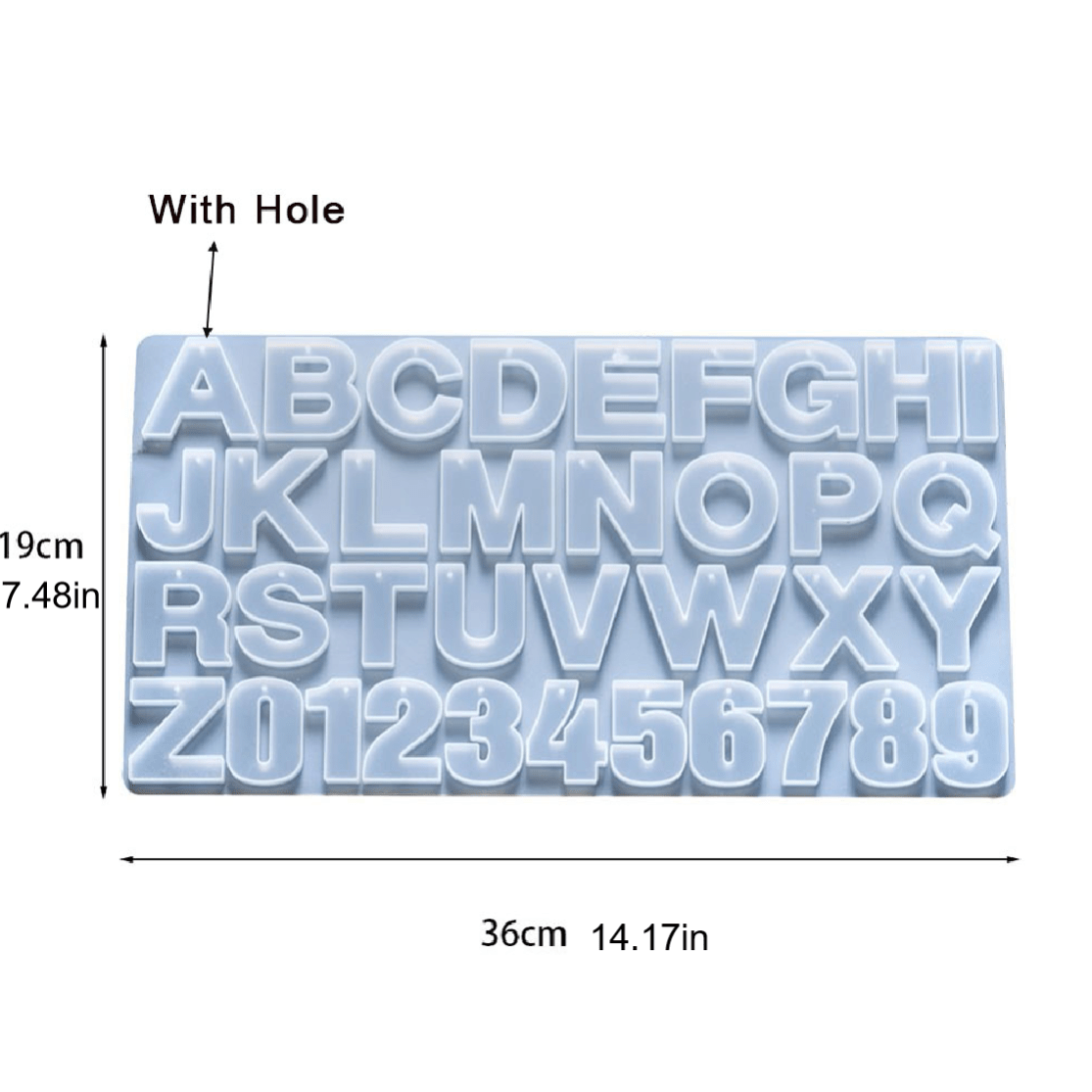 1Pcs Alphabet Resin Molds Mixed Style Silicone Casting For DIY Jewelry