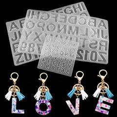 1Pcs Alphabet Resin Molds Mixed Style Silicone Casting For DIY Jewelry