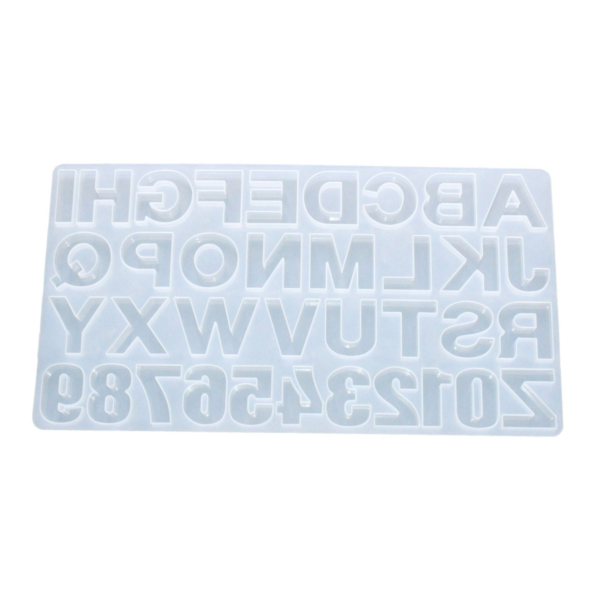 1Pcs Alphabet Resin Molds Mixed Style Silicone Casting For DIY Jewelry