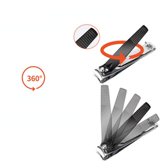 Carbon Steel Nail Scissors with File - Home Manicure Pedicure