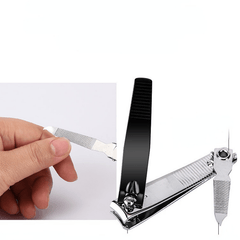 Carbon Steel Nail Scissors with File - Home Manicure Pedicure